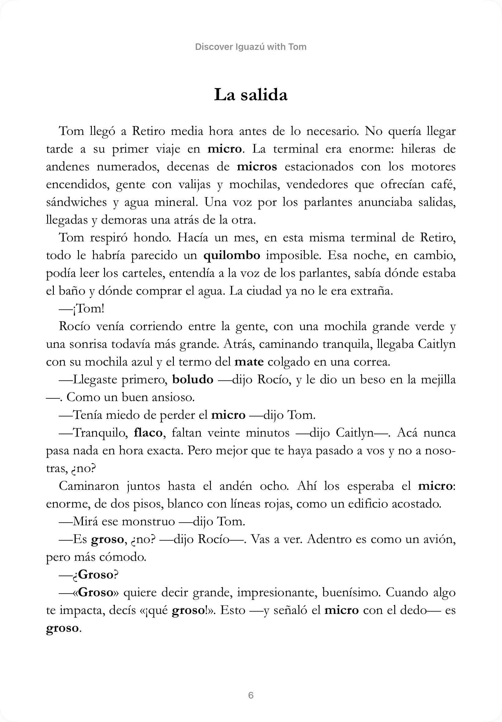 Primera Pagina Iguazu with Tom