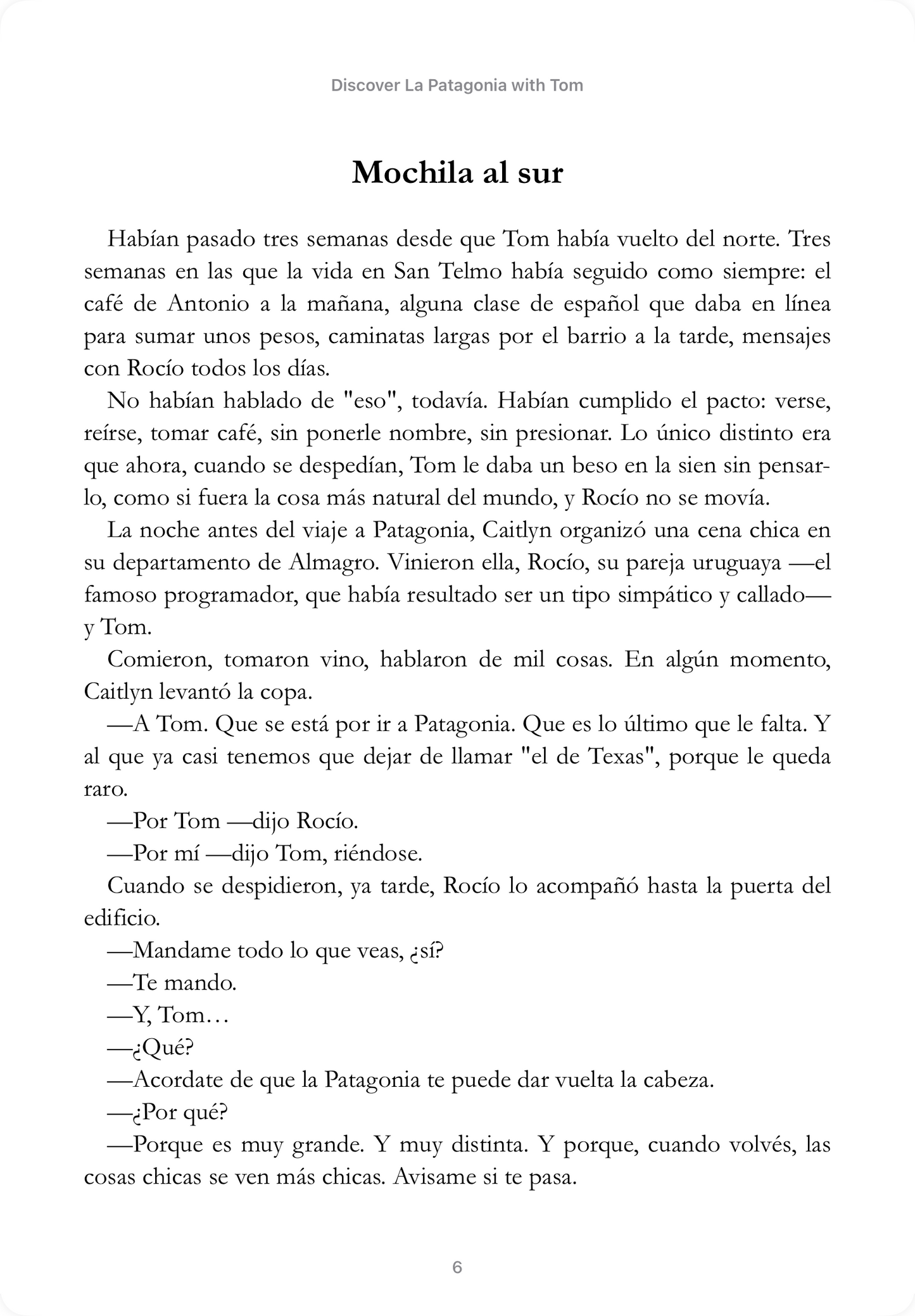 Primera pagina La patagonia with Tom