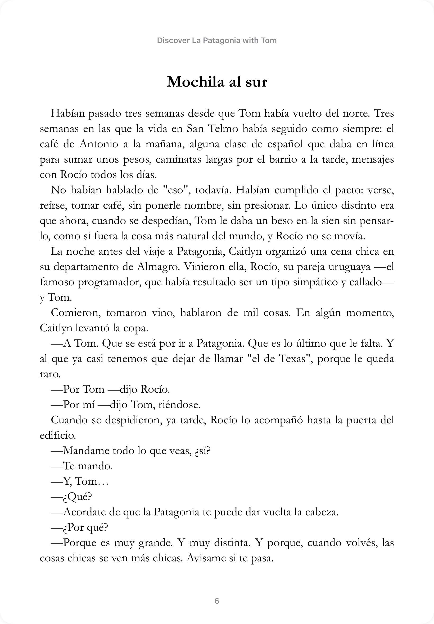 Primera pagina La patagonia with Tom